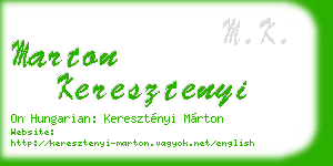 marton keresztenyi business card