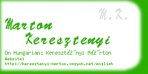 marton keresztenyi business card